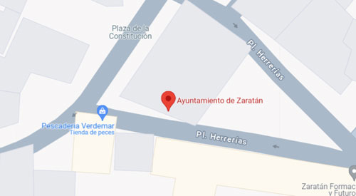 mapa Registro Civil Juzgado de paz de Zaratán